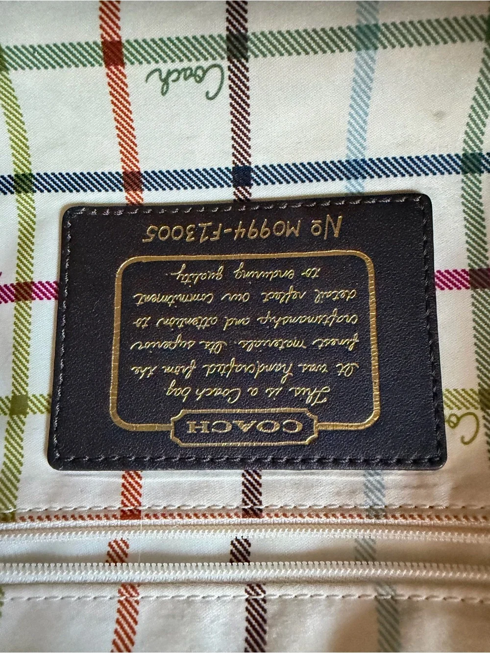 Vintage Coach Signature Canvas Zip Tote Y2K